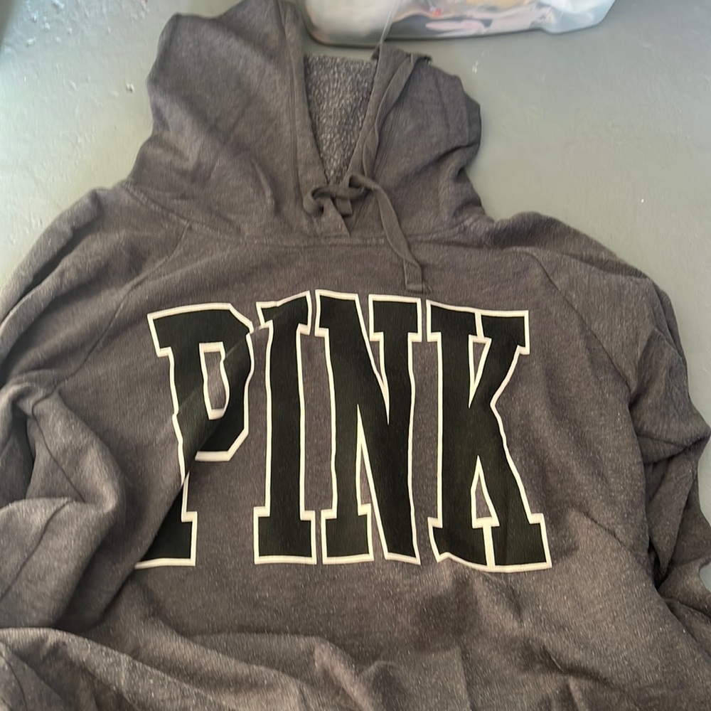 Oversized grey Victoria’s Secret boyfriend hoodie sweatshirt